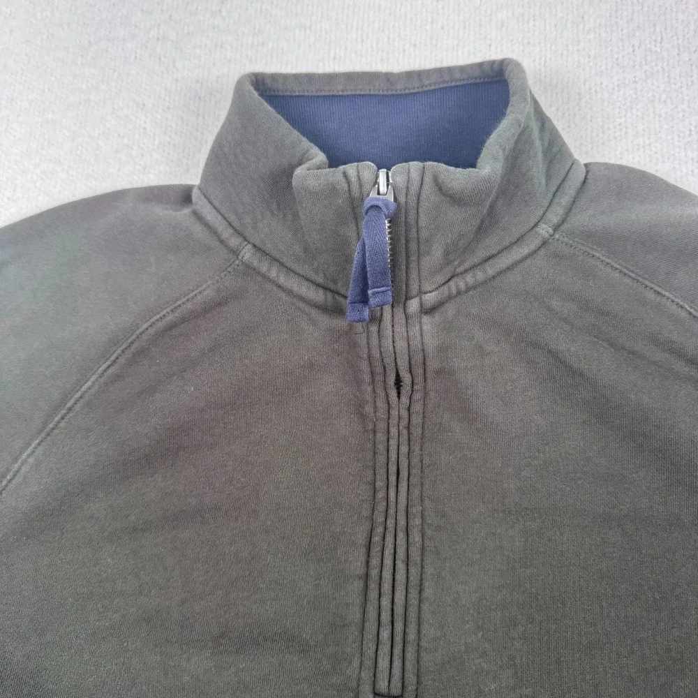 Brooks Brothers Red Fleece‎ Pullover 1/4 Zip Mens Large Green/Gray Logo